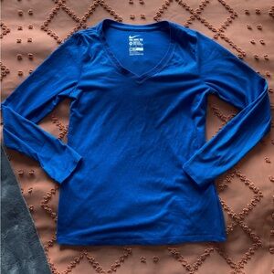 Nike Women's Blue Long Sleeve Tee